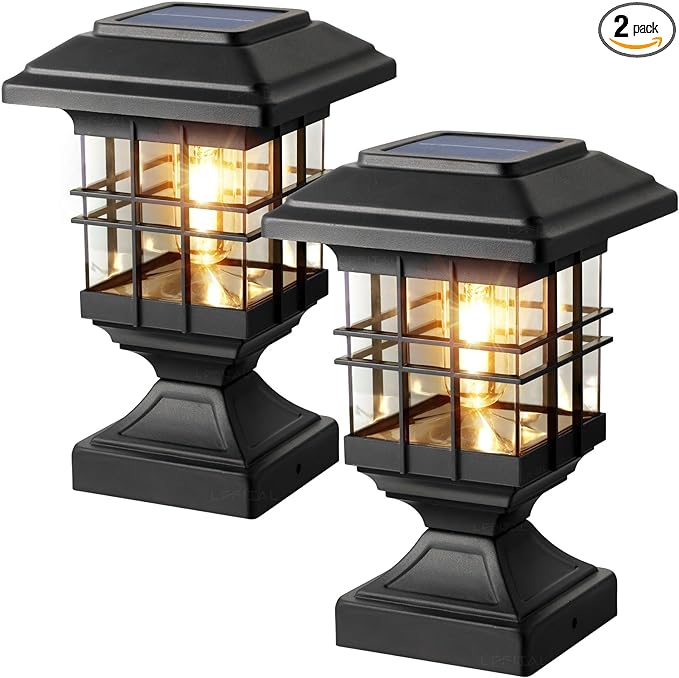 Solar Post Cap Lights, Waterproof LED