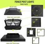 4-Pack Solar Post Cap Lights for Yard, LED