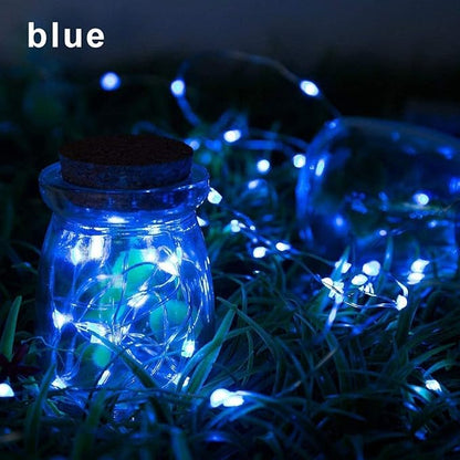 16-Pack 2ft Christmas LED String Lights, Waterproof Timer Lights