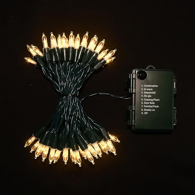 Christmas Porch String Lights, 50 LED Waterproof