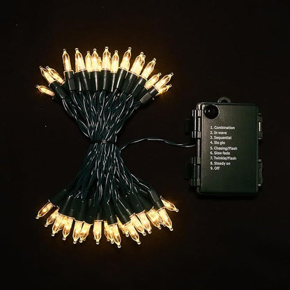 Christmas Porch String Lights, 50 LED Waterproof