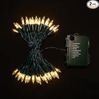 Christmas Fairy Lights 2-Pack, 50 LED Battery Twinkle Lights