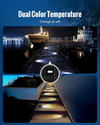 Solar Deck Lights 4-Pack, Waterproof LED