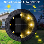 2-Pack Warm White Solar Path Lights, Outdoor Walkway LED