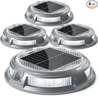 4-Pack Solar Fence Lights, RGB Waterproof LED