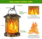4-Pack Garden Solar Lanterns, Waterproof LED Porch Lights