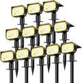 12-Pack Solar Motion Sensor Spotlights, Garden Lights