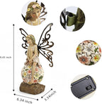 Solar Flower Statue Light 9.45", Yard Decor