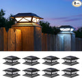 8-Pack Patio Post Cap Lights, Solar LED