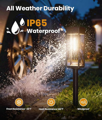 Solar Pathway Lights Outdoor, 8 Pack Bright Solar Lights Outdoor, Auto On/Off, IP65 Waterproof Solar Garden Lights Solar Powered Landscape Lighting for Yard Patio Walkway Driveway Pathway