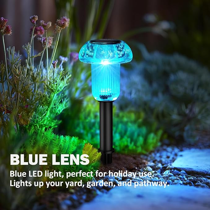 4-Pack Solar Pathway Lights, Waterproof LED Yard Lights