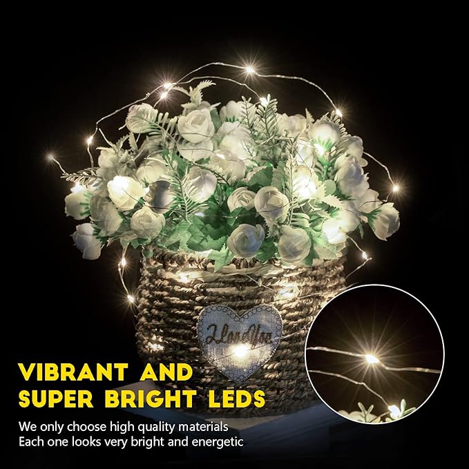 12-Pack 7ft LED Patio String Lights, Waterproof Outdoor