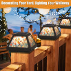 Upgraded Solar Post Cap Lights for Deck, LED