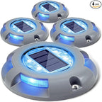 Solar Deck Lights 4-Pack, Waterproof LED