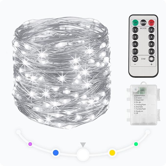 Christmas Yard String Lights, 33ft 100 LED Waterproof
