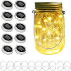 10-Pack Christmas LED String Lights, Waterproof Timer Lights