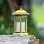 Rustic Courtyard Solar Lanterns for Garden, Waterproof LED