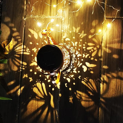 Solar Watering Can with Lights - Outdoor Garden Decor, Waterproof Hanging Lantern Landscape Lights for Yard, Patio, Pathway - Solar Lights Outdoor (C)