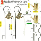 2-Pack Solar Watering Can Fairy Lights, LED
