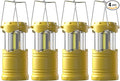 4-Pack Courtyard Solar Lanterns, Waterproof LED Porch Lights