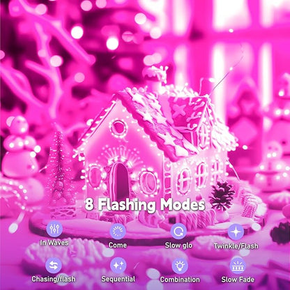16ft Christmas LED String Lights, Waterproof Timer Lights