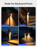 4-Pack Deck Solar Lights, Multi-Color Waterproof LED