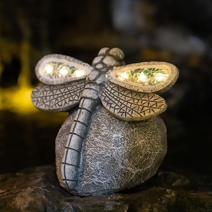 Solar Dragonfly Statue Light, Yard Decor
