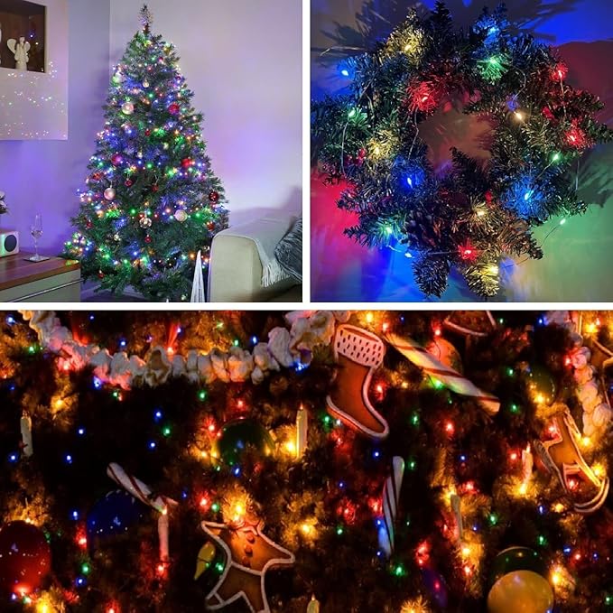16ft Christmas LED String Lights, Waterproof Timer Lights