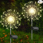 2-Pack Solar Pathway Lights, Waterproof LED Walkway Lights