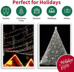 2-Pack Christmas LED String Lights, Waterproof Timer Lights