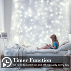 100 LED Christmas Twinkle Lights, 33ft Waterproof for Porch