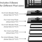 Black Solar Patio Post Lights, Outdoor LED Caps