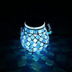 Mosaic Solar Lanterns, Waterproof LED Garden Lights