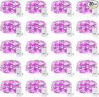20-Pack 7ft Christmas LED String Lights, Waterproof Timer Lights