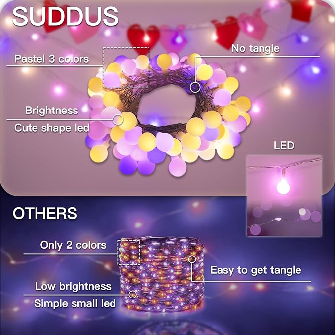 Christmas LED String Lights, Waterproof Timer Lights