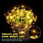 12-Pack 7ft LED Patio String Lights, Waterproof Outdoor