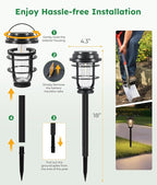 8-Pack IP65 Solar Landscape Lights for Yard