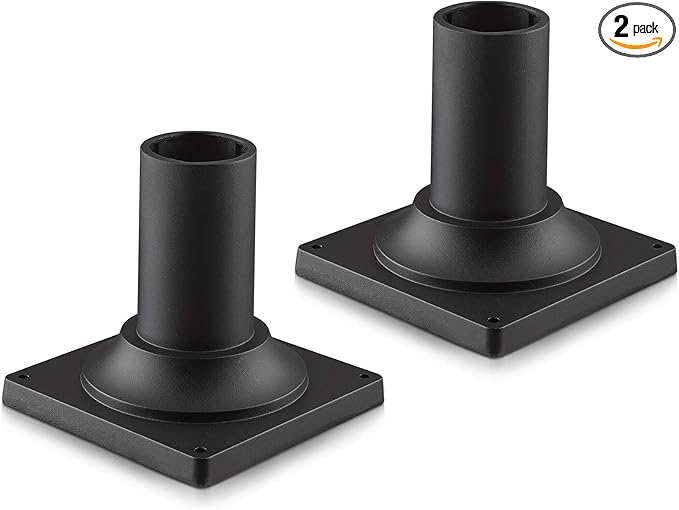 2-Pack Black Yard Post Cap Lights, Solar LED