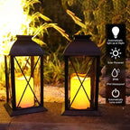 Solar Hanging Lanterns 2-Pack, Backyard Hanging LED Decor