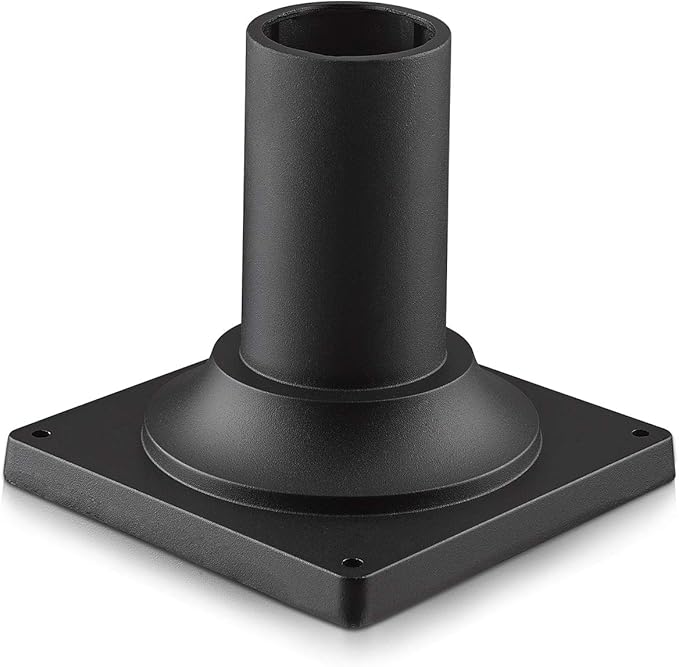 Heavy Duty Post Light Adapter, HWH Cast Aluminum Pier Mount Base 3'', Sand Black, 5HW38PA BK