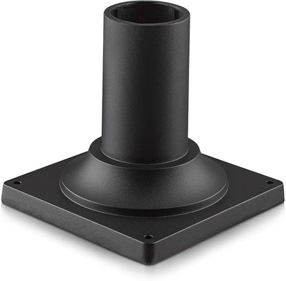 Heavy Duty Post Light Adapter, HWH Cast Aluminum Pier Mount Base 3'', Sand Black, 5HW38PA BK