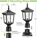 Upgraded Solar Post Cap Lights for Deck, LED