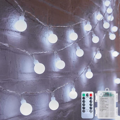 2-Pack Christmas String Lights, 60 LED Waterproof Twinkle Lights