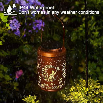 Mothers Day Gifts for Mom Grandma - Birthday Gifts for Women, Cat Solar Lights Outdoor Waterproof, Decorations Outside for Yard, Garden Decor Solar Lantern