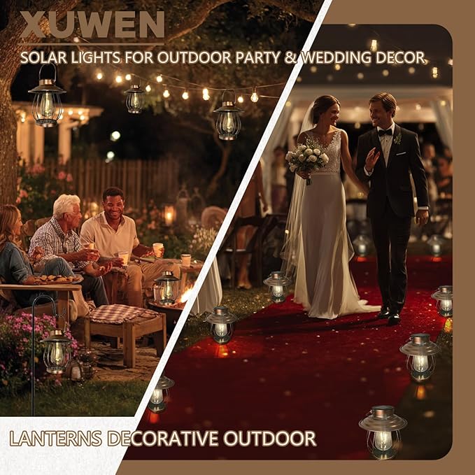 Backyard Solar Lanterns, Waterproof LED Outdoor Lights