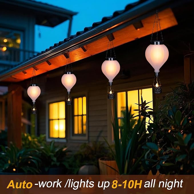 Solar Garden Lanterns, Garden Hanging LED Decor