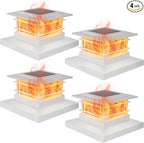 4-Pack Upgraded Solar Post Cap Lights for Patio, LED