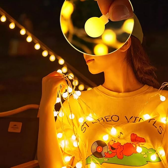 Christmas String Lights, 8ft 80 LED Waterproof Twinkle Lights