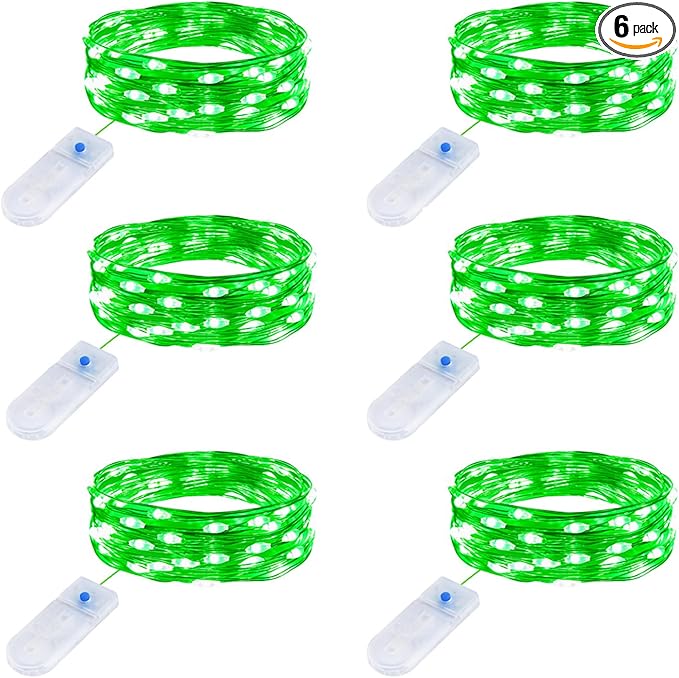 7ft Green Outdoor Edison String Lights, Weatherproof