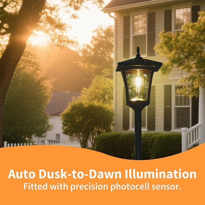 63" Solar Lamp Post Light,Outdoor Waterproof Solar Post Light,Garden Lights for Backyard, Pathway, Patio,Lawn, Driveway Decor